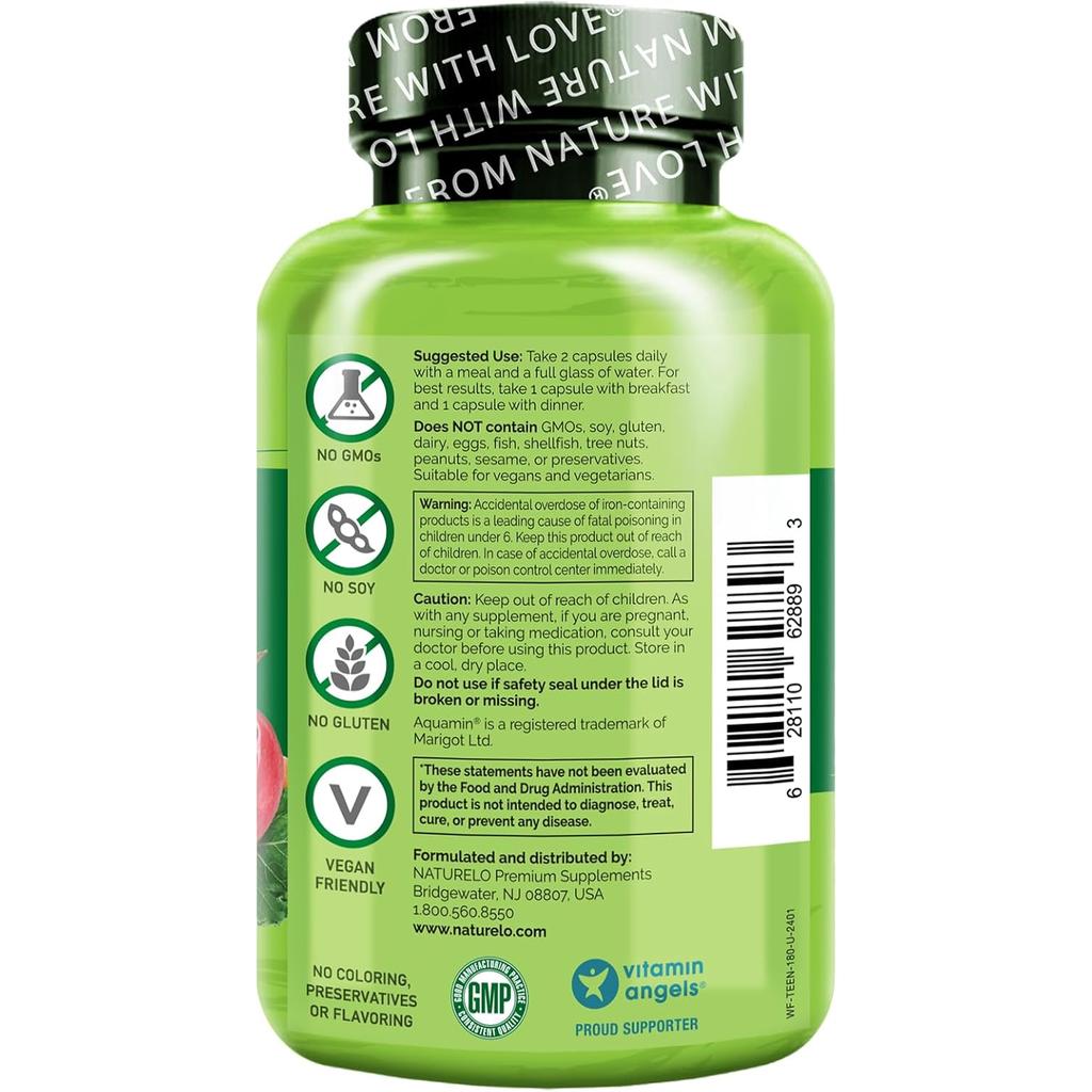 NATURELO Teen Complete Multivitamin with Iron, image 13