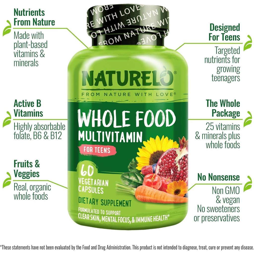 NATURELO Teen Complete Multivitamin with Iron, image 6