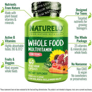 Naturelo Whole Food Multivitamin for Teens with Natural Vitamins & Minerals - Energy & Immune Support Formula