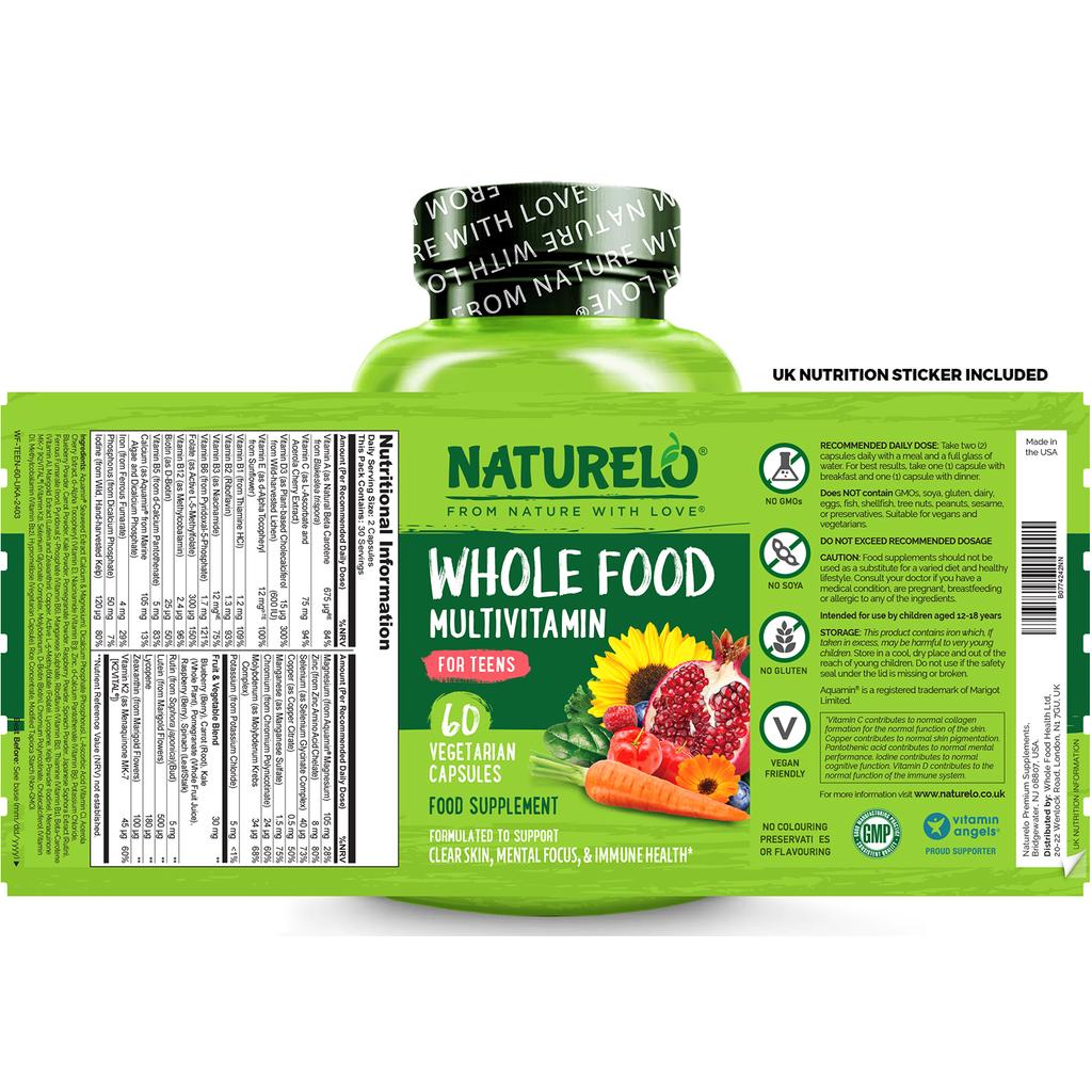 NATURELO Teen Complete Multivitamin with Iron, image 8