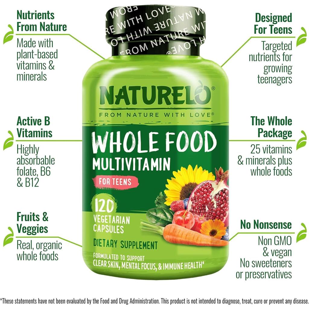 NATURELO Teen Complete Multivitamin with Iron, image 27