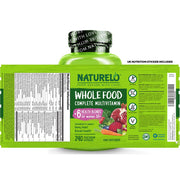 Naturelo Whole Food Multivitamin for Women 50+ with Natural Vitamins & Bone Blend - Iron-Free Formula for Vitality & Bone Hea