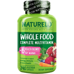 Naturelo Whole Food Multivitamin for Women with Natural Vitamins, Fruit & Herbal Extracts - Vital Nutrients for Women's Healt