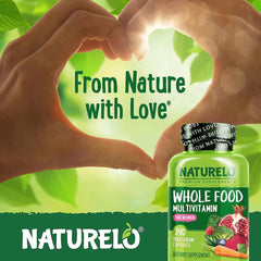 Naturelo Whole Food Multivitamin for Women with Natural Vitamins, Fruit & Herbal Extracts - Immune Support & Energy Boost - I