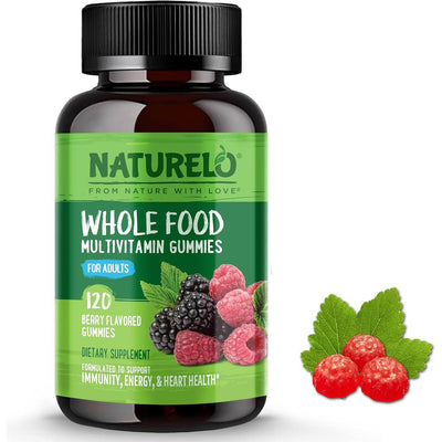 Naturelo Whole Food Multivitamin Gummies, Natural Vitamins, No Sugar - Adult Formula for Immune Support & Energy Boost