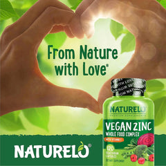 Naturelo Whole Food Vegan Zinc Supplement - Immune Support & Skin Health Booster - Plant-Based Zinc Capsules - Image 6.