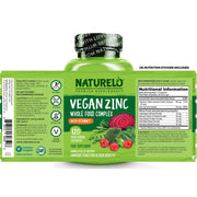 Naturelo Whole Food Vegan Zinc Supplement for Immune Support and Skin Health - Natural Zinc Pills for Vegetarians - Image 8