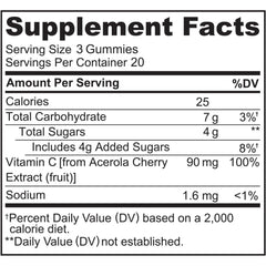 Naturelo Whole Food Vitamin C Gummies - Immune Support and Antioxidant Boost - Citrus Flavored Chewables for Wellness.