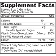 Naturelo Whole Food Vitamin D3 Gummies for Adults - Immune Support & Bone Health - Delicious & Nutritious Gummy Supplement