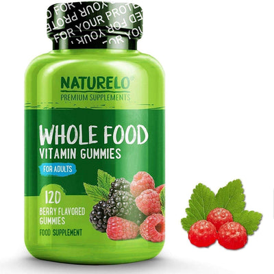 NATURELO® Health and Beauty Whole Food Vitamin Gummies for Adults with Natural Vitamins - 120 Gums | 1 Month Supply (Vegan)
