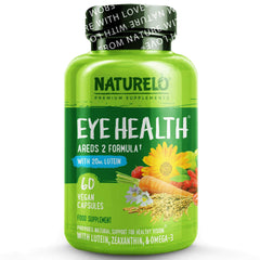NATURELO® United Kingdom Health and Beauty Eye Health AREDS2 Formula with Antioxidant Carotenoids