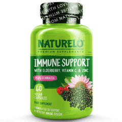 NATURELO® United Kingdom Health and Beauty Immunity Support - with Elderberry, Echinacea and Vitamin C