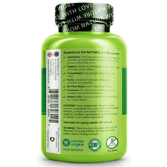 NATURELO® United Kingdom Health and Beauty Premium Omega-3 Fish Oil - 1100 mg Triglyceride - One A Day