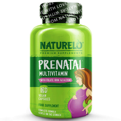 NATURELO® United Kingdom Health and Beauty Prenatal Whole Food Multivitamin with Natural Folate, Calcium & Iron