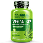 NATURELO® United Kingdom Health and Beauty Vegan B12 with Spirulina
