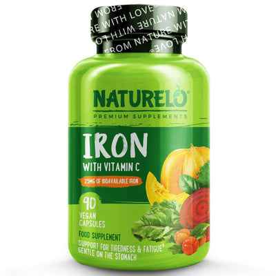 NATURELO® United Kingdom Iron with Vitamin C & Iron-Rich Food Blend