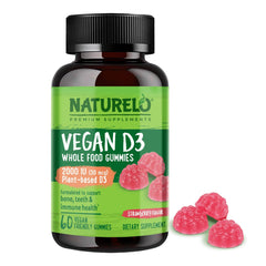 NATURELO® United Kingdom Whole Food Vitamin D3 Gummies for Adults